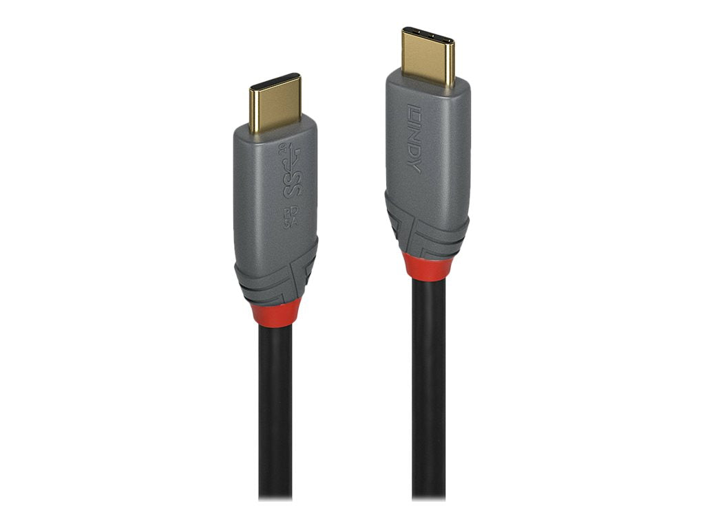 LINDY 1m USB 3.1 C 5A PD Anthra Line Kabel Vorderansicht