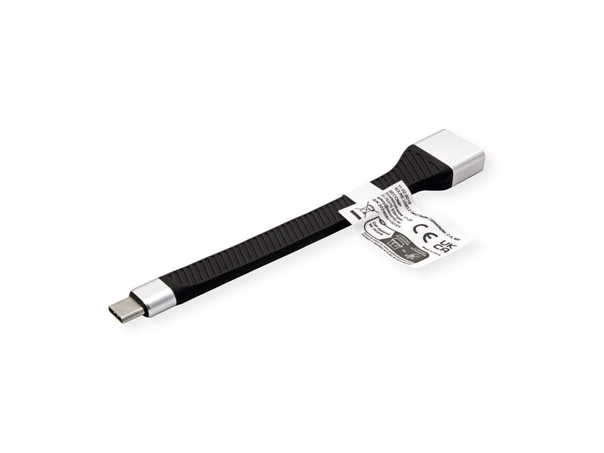ROLINE USB 3.2 Gen 2 Silikonkabel C-A ST/BU 10Gbit/s Vorderansicht
