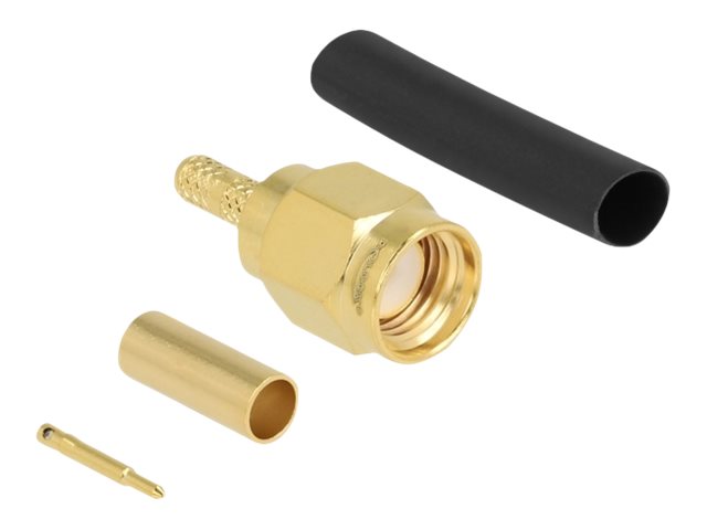 DELOCK SMA Stecker zum Crimpen RG-174/RG-316 Vorderansicht