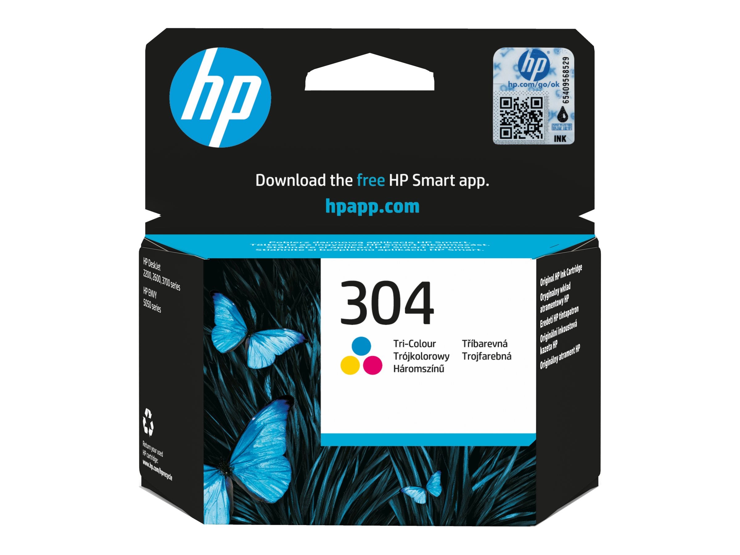 HP 304 original Tri-color Ink cartridge N9K05AE UUS Vorderansicht