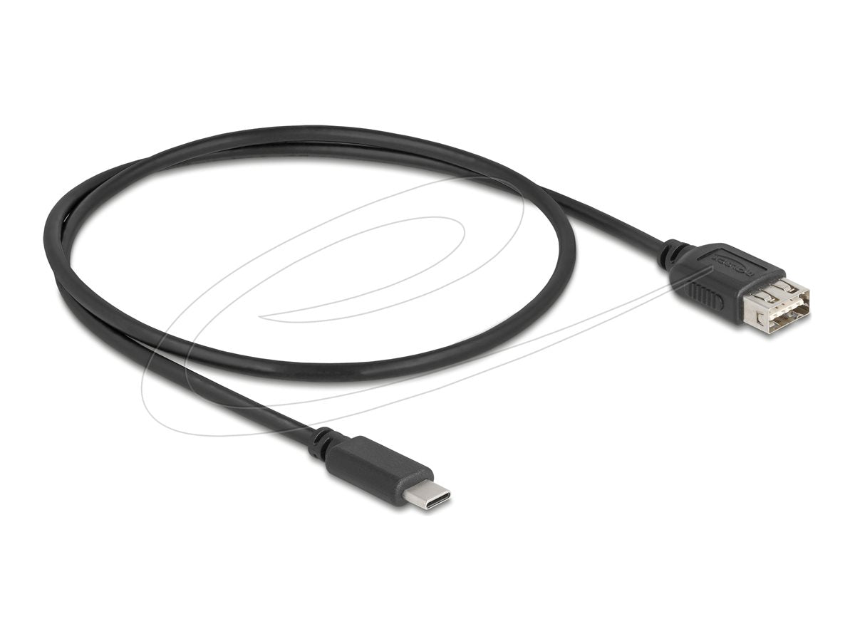 DELOCK USB 2.0 Kabel USB Type-C Stecker zu EASY USB Typ-A Buchse 0,5m - Vorderansicht