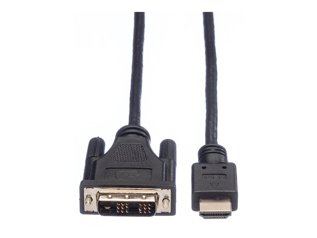ROLINE Kabel DVI 18+1 ST - HDMI ST schwarz 1,5m Detailansicht