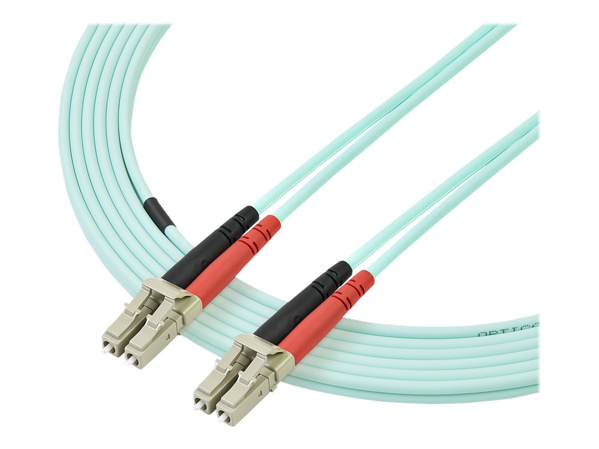 STARTECH.COM 3m 10 Gb Aqua Multimode 50/125 Duplex LSZH Fiber Patch Cable - Anschlussansicht