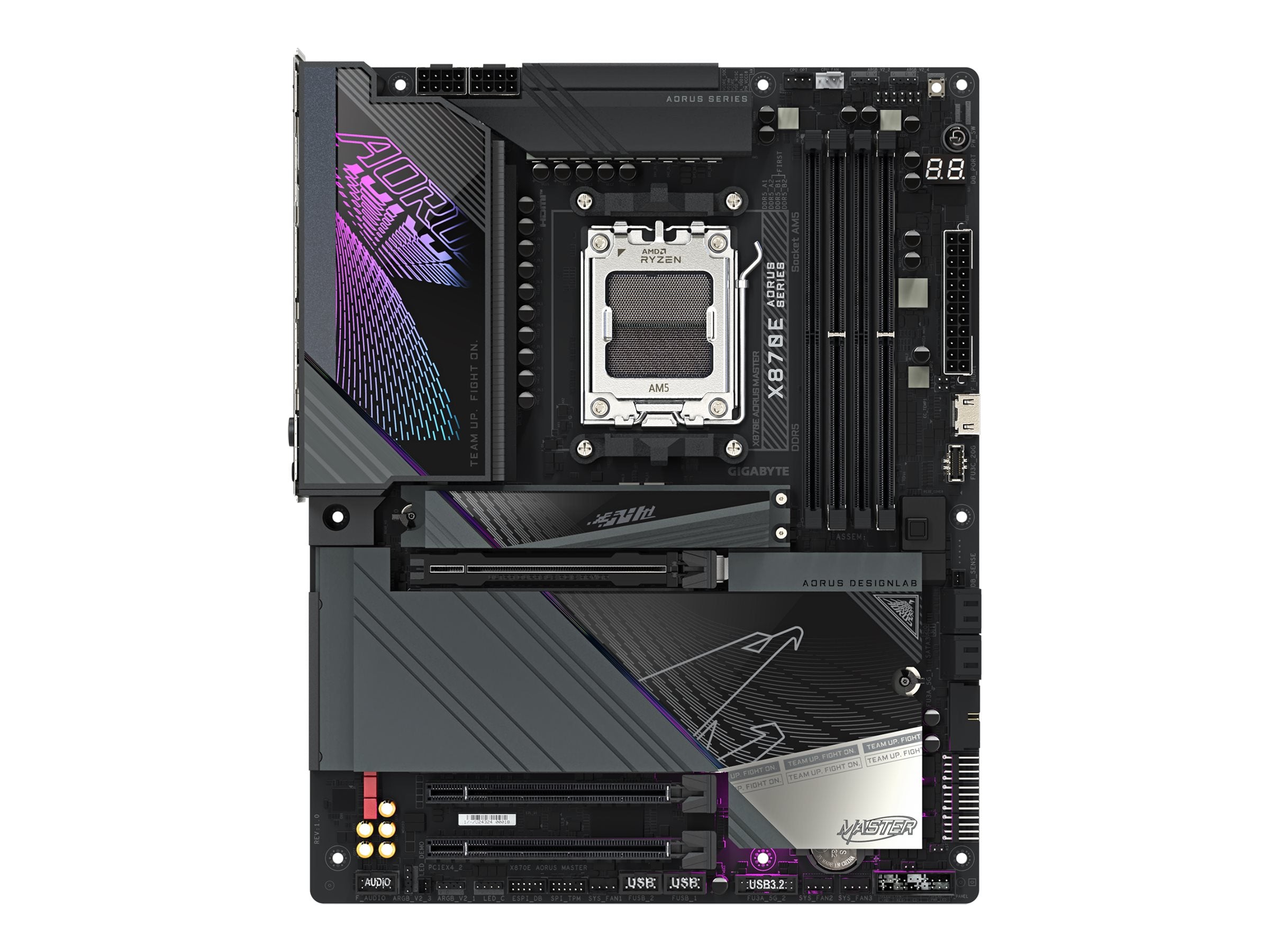 GIGABYTE X870E AORUS MASTER AM5 ATX MB Vorderansicht