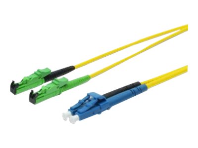 DIGITUS LWL Patchkabel E2000 APC auf LC PC DIAMOND Singlemode 09/125 Duplex Vorderansicht