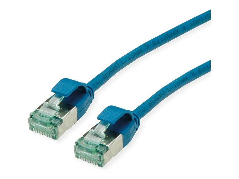 ROLINE RM U/FTP DataCenter Patchkabel Kat.6A Class EA slim blau 3m - Vorderansicht
