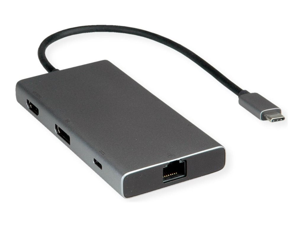 VALUE USB Typ C Dockingstation HDMI+DP 4K60 Vorderansicht