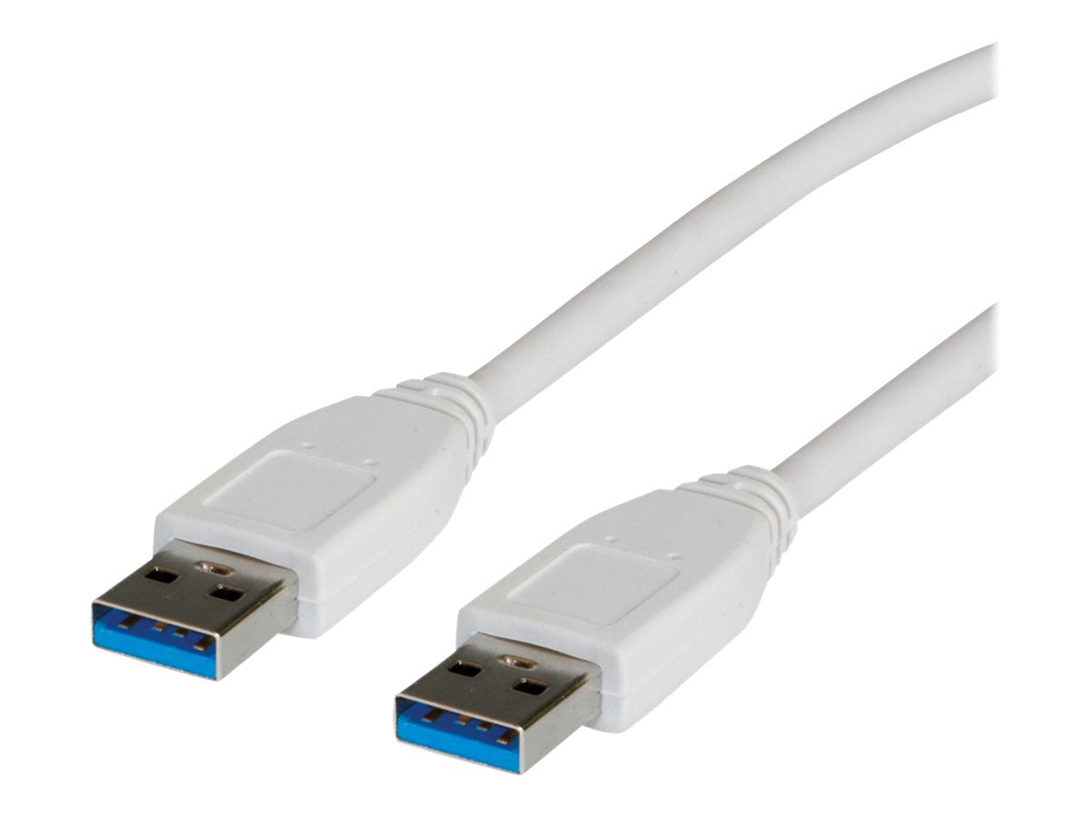 VALUE USB 3.2 Gen 1 Kabel Typ A-A weiss 3m - Vorderansicht