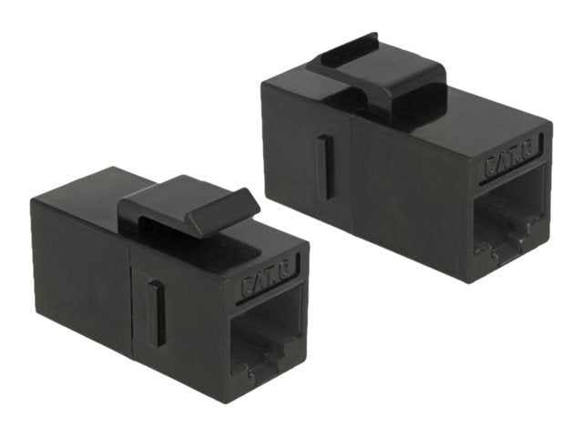 DELOCK Keystone Modul RJ45 Buchse > RJ45 Buchse Cat.6 UTP schwarz - Vorderansicht