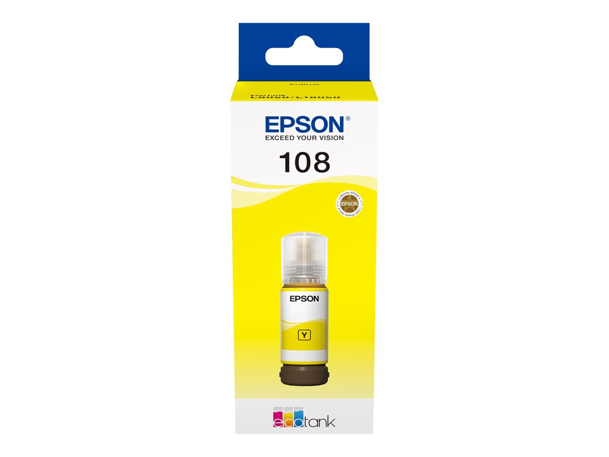 EPSON 1LB 108 EcoTank Yellow Ink Bottle Detailansicht