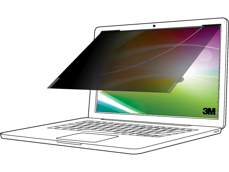 3M Bright Screen Privacy Filter auf Laptop installiert