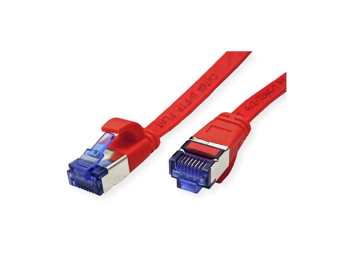 VALUE Patchkabel Kat.6A Class EA FTP extra-flach rot 1m Verpackung