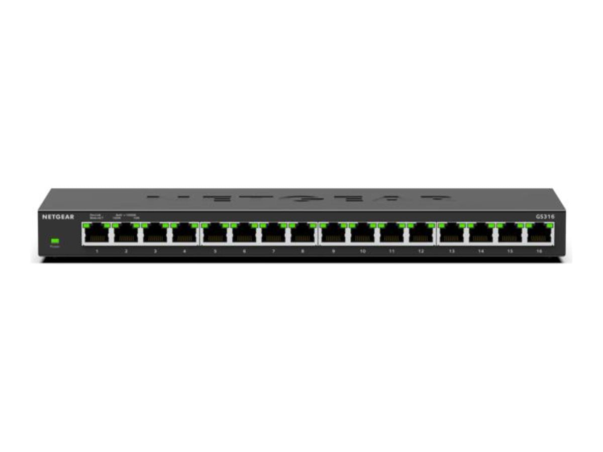 NETGEAR GS316 16PT GE UNMANAGED SWITCH Vorderansicht
