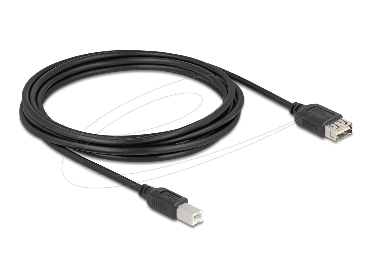 DELOCK USB 2.0 Kabel USB Typ-B Stecker zu EASY USB Typ-A Buchse 3m - Vorderansicht
