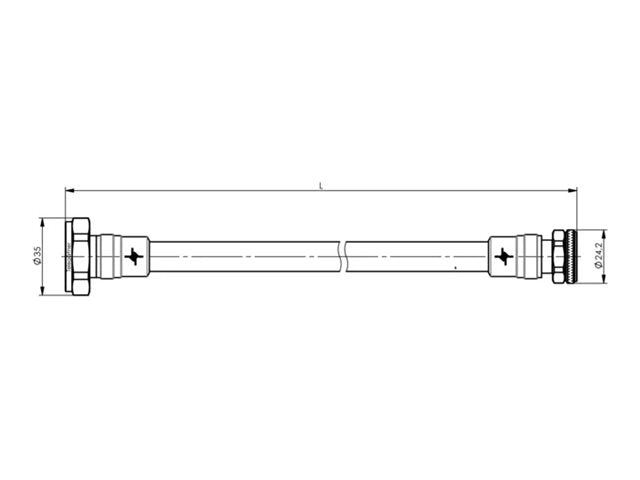 PUC TELEGÄRTNER 7-16 - 4.3-10 Jumper Kabel 1/2z IP68 L 3.0 m. m-mS. G23 1/2z flex - JMPS/3007K 4.3-10 Screw Type auf 7-16 Jumper K