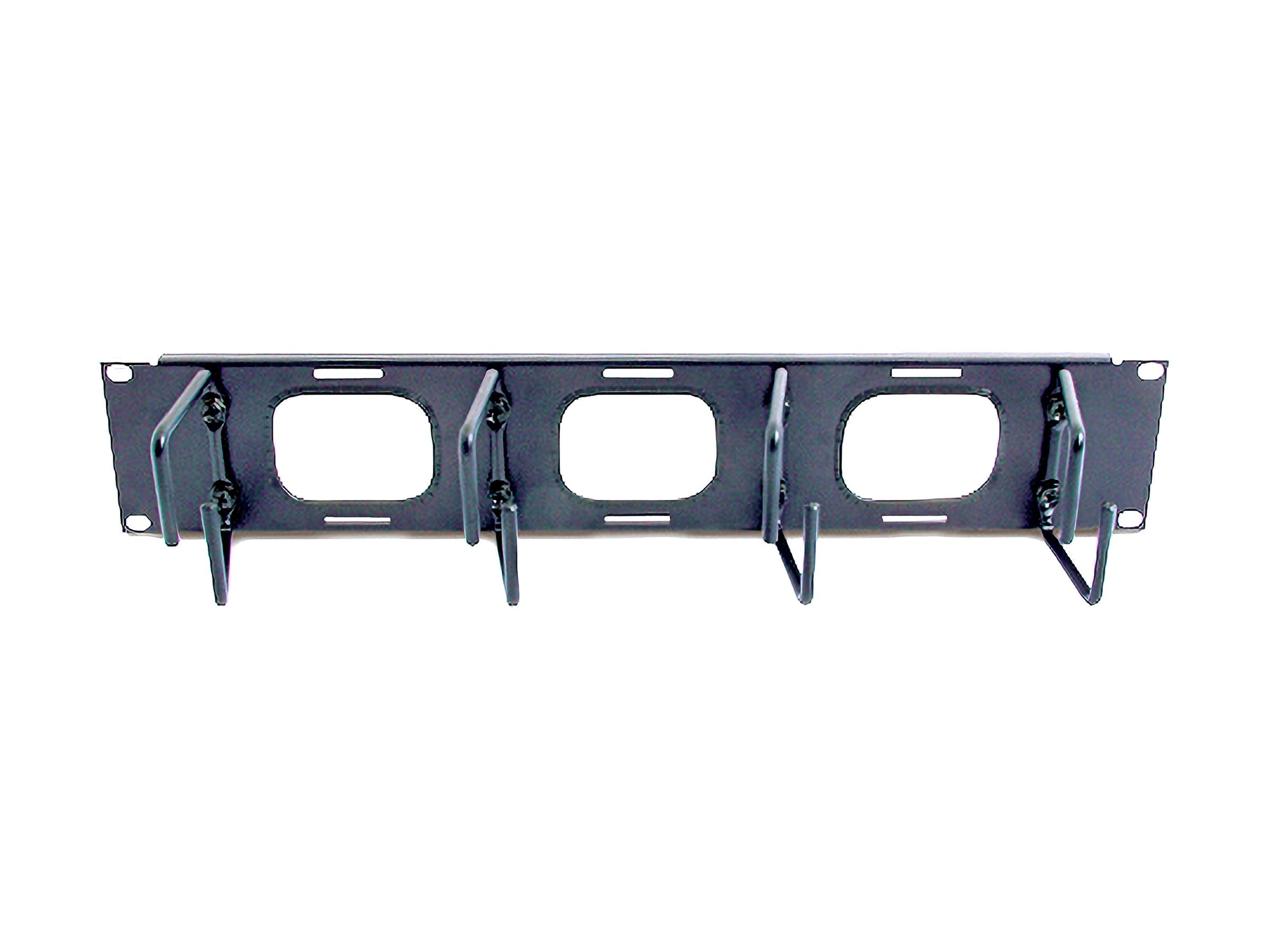 APC KabelOrganizer 2HE PassThru schwarz horizontal - Vorderansicht