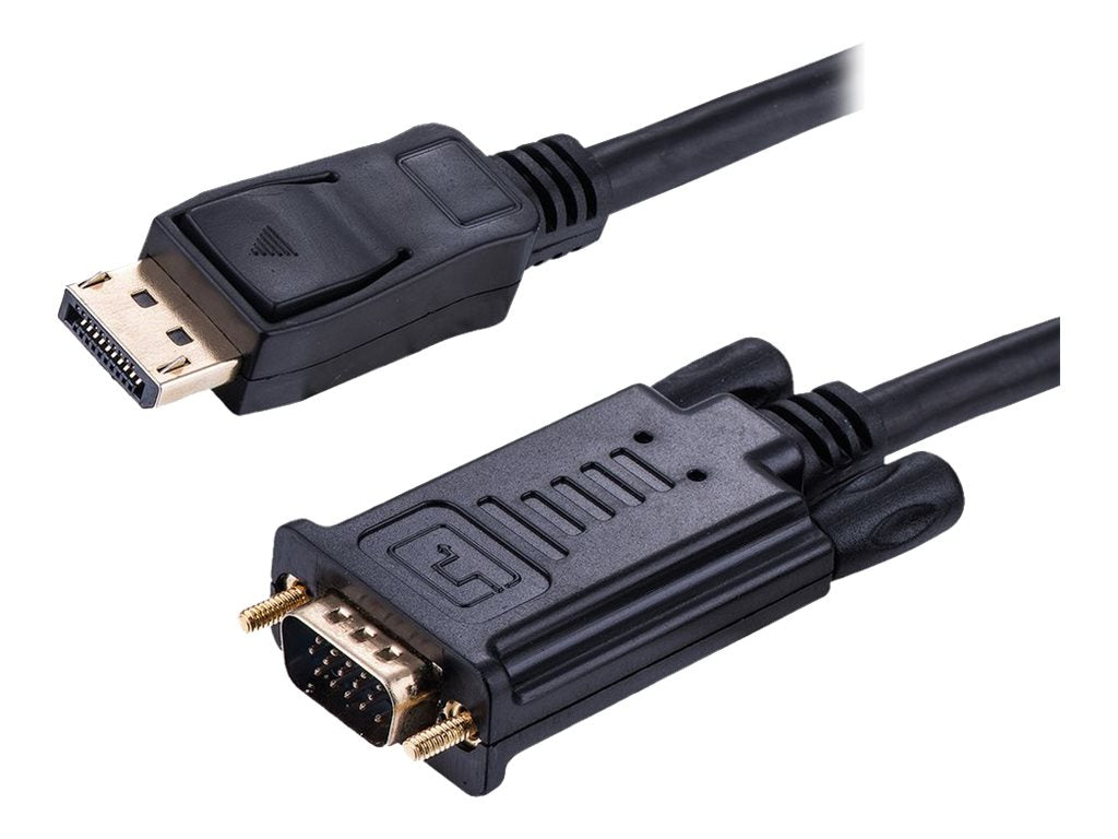 VALUE Kabel DisplayPort-VGA DP ST - VGA ST schwarz 2m - Vorderansicht