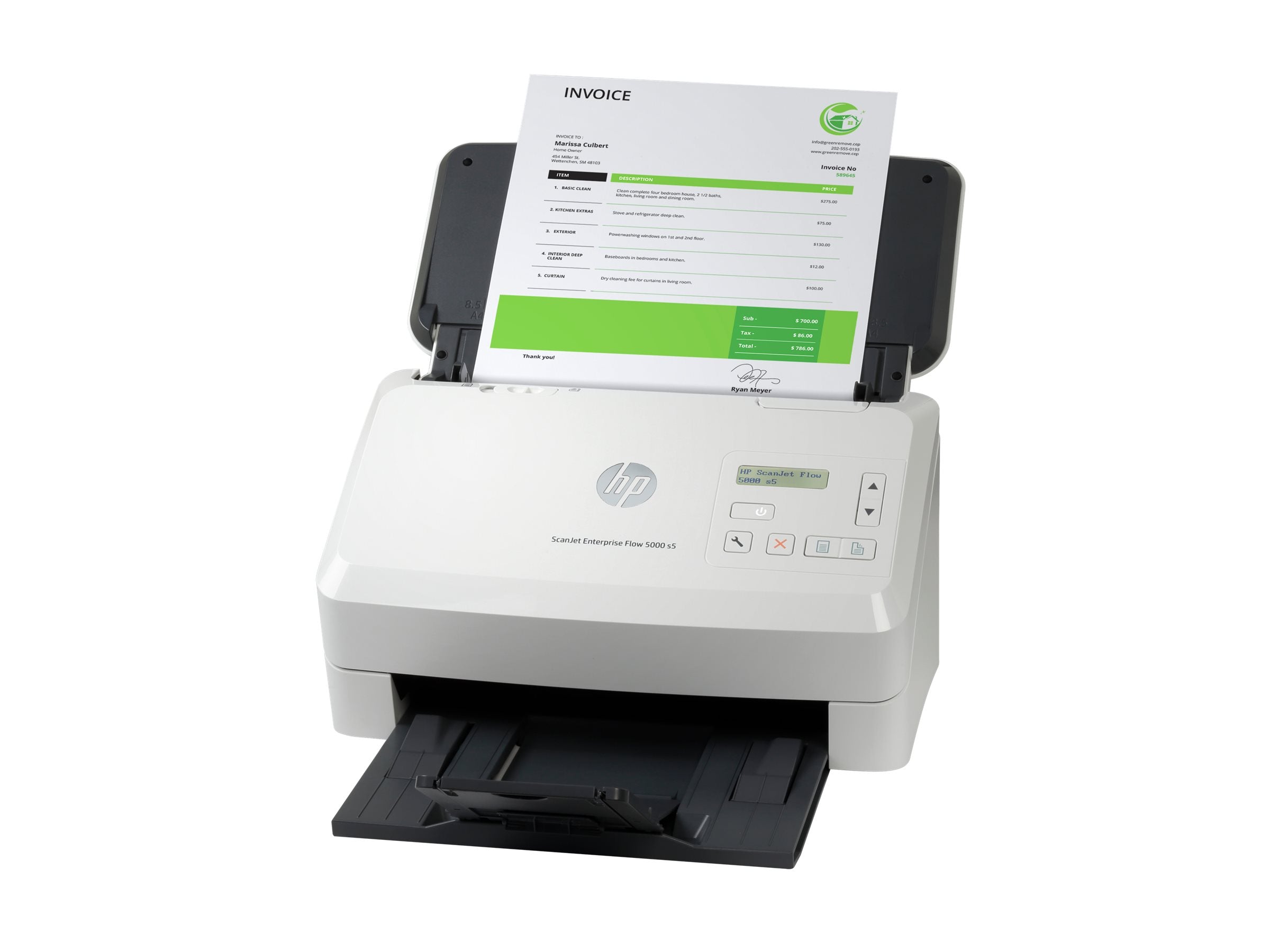 HP ScanJet Enterprise Flow 5000 s5 Dokumentenscanner Seitenansicht