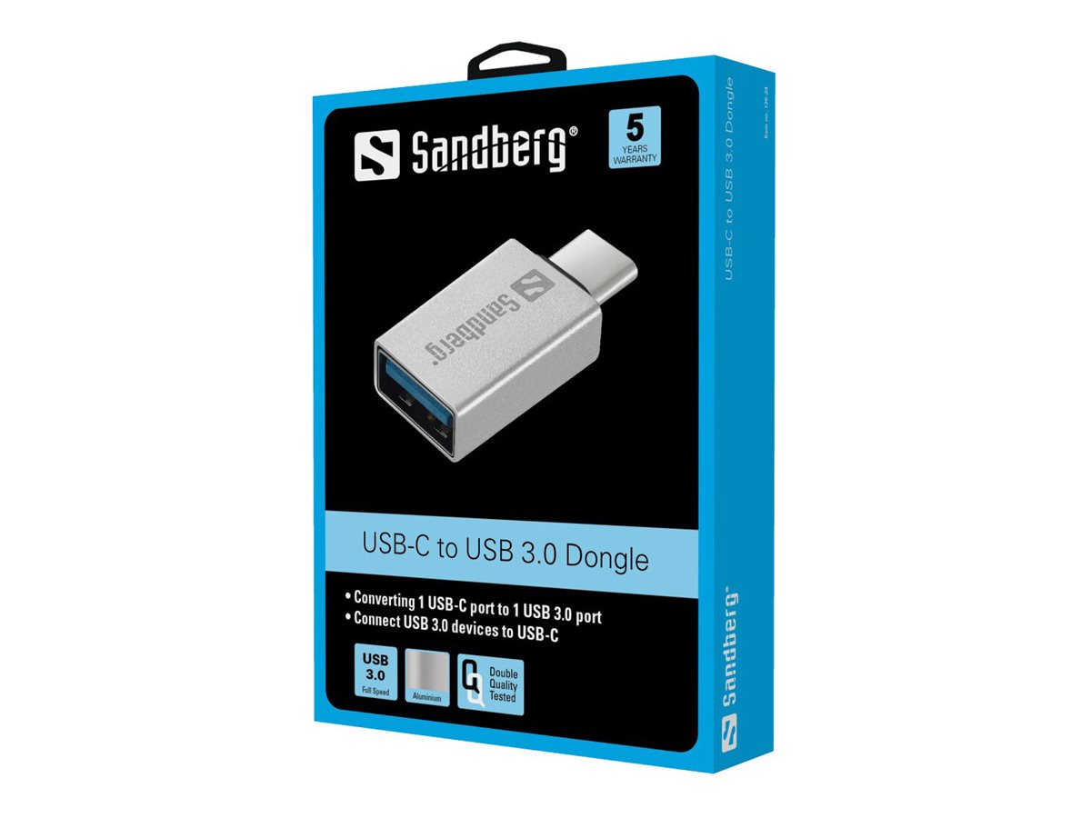 SANDBERG USB-C to USB 3.0 Dongle Vorderansicht