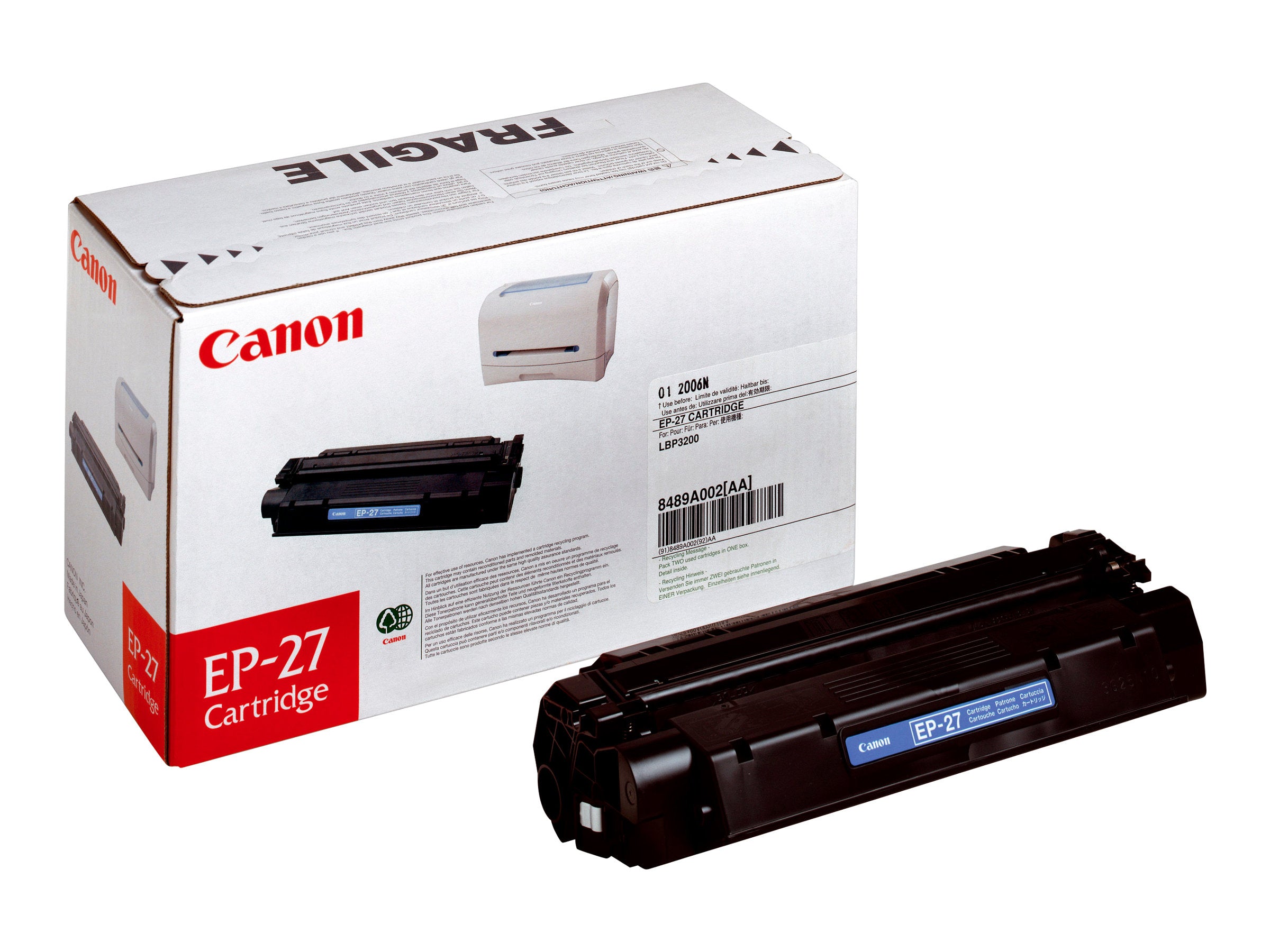 Verpackung des CANON EP-27 Toners schwarz hohe Kapazität