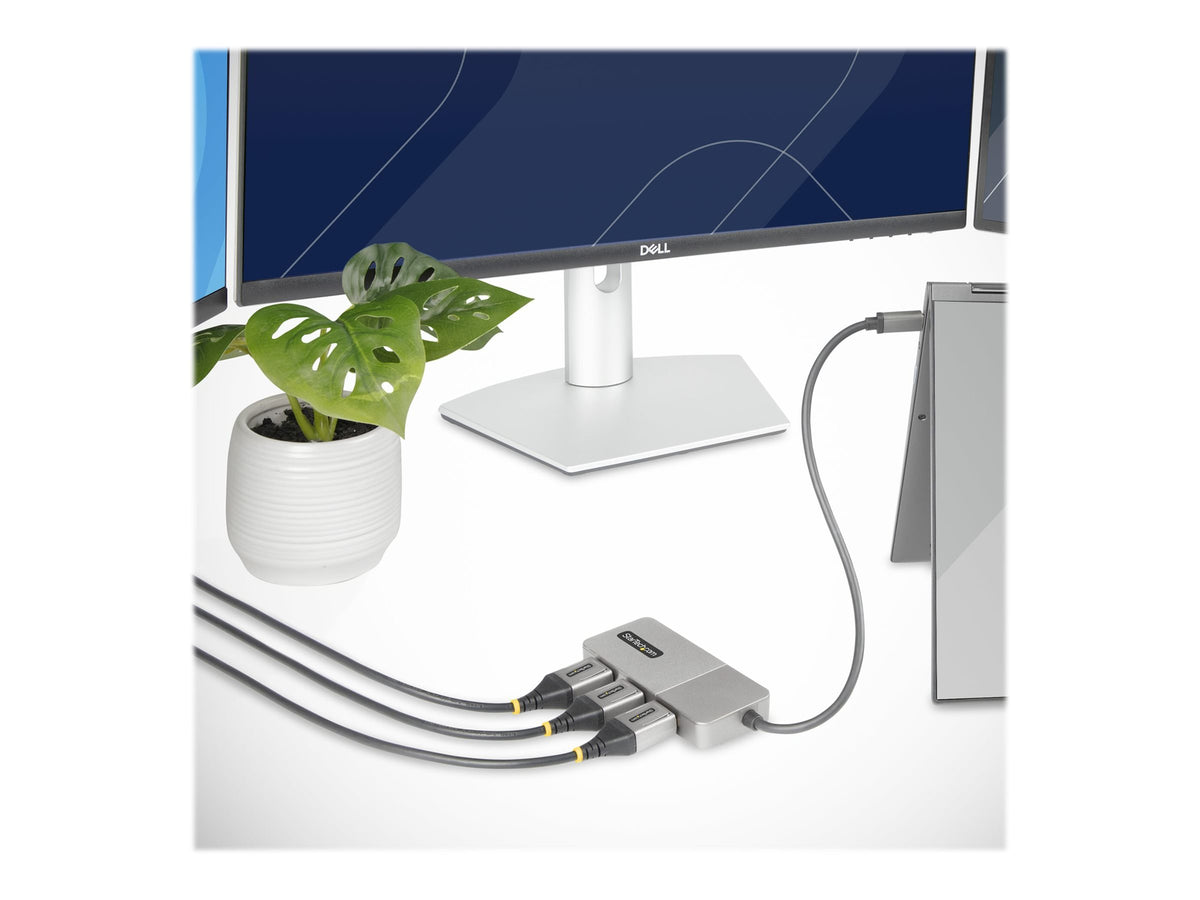 STARTECH.COM USB-C auf 3x DisplayPort 1.4mST Hub Multi-Monitor Adapter/Splitter 3x 4K 60Hz nur Windows Thunderbolt 3/4 USB4