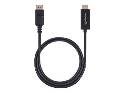 MANHATTAN 4K60Hz DisplayPort auf HDMI-Kabel DisplayPort-Stecker auf HDMI-Stecker 1 m schwarz