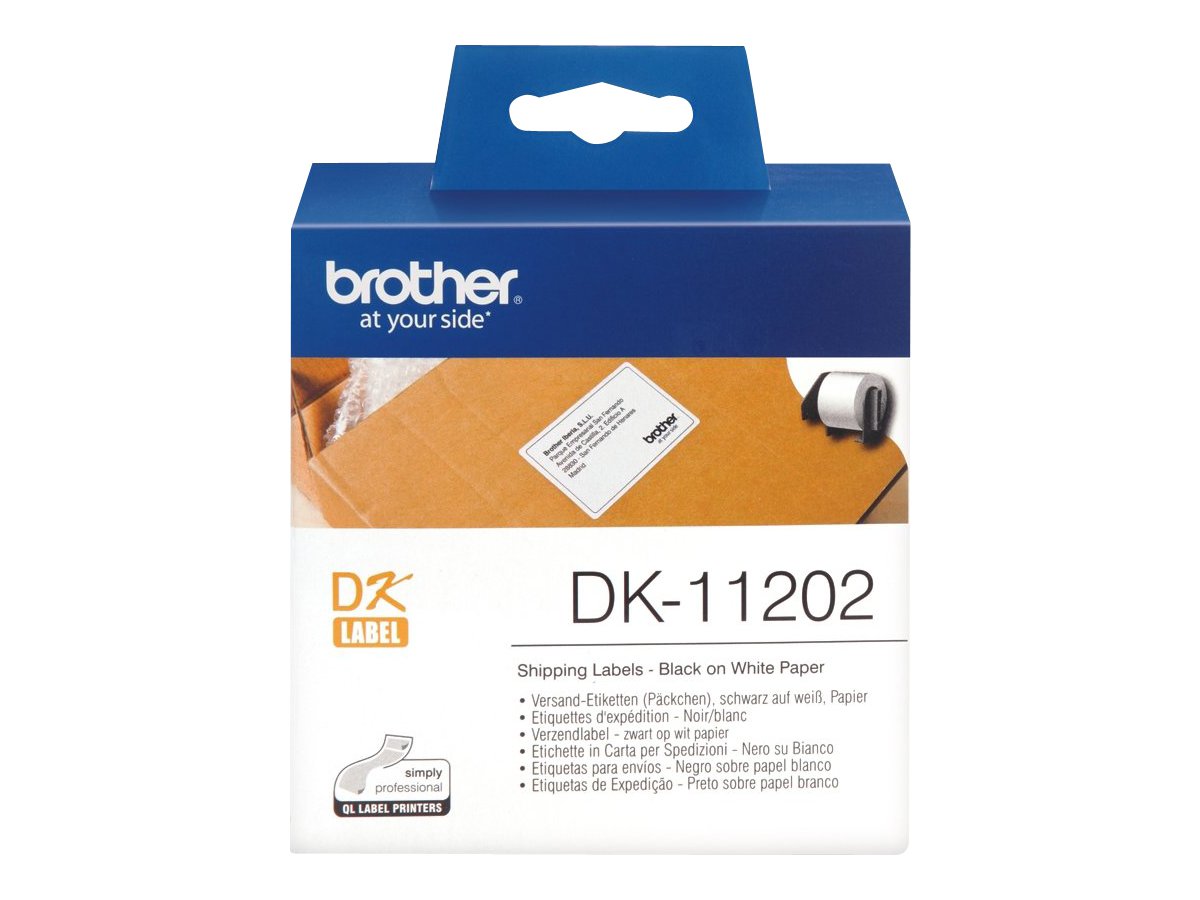 BROTHER P-Touch DK-11202 die-cut mailing label Vorderansicht