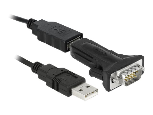 DELOCK Adapter USB 2.0 Typ-A Stecker zu 1 x Seriell RS-422/485 DB9 - Vorderansicht