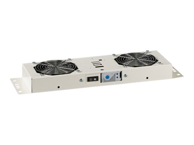 EFB Lüftereinheit 2-fach WEISS mit Thermostat - Vorderansicht
