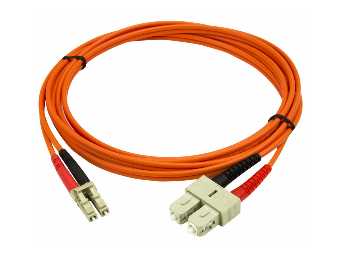 STARTECH.COM Fiber Optic Cable - Multimode Duplex 50/125 - LSZH - LC/SC - 2m - Vorderansicht