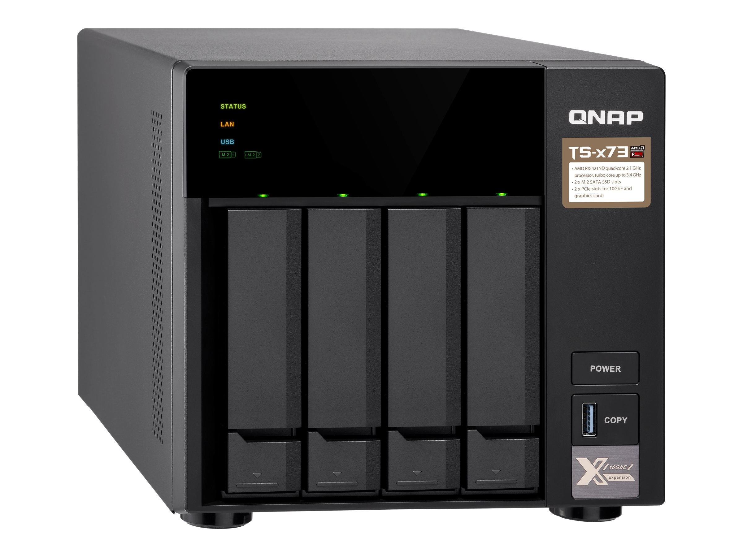QNAP TS-473-8G NAS-Server Vorderansicht