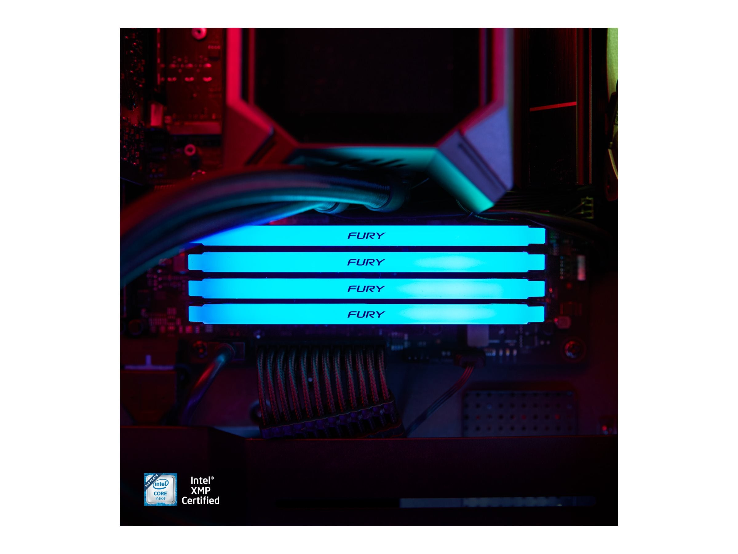 KINGSTON 64GB 3200MT/s DDR4 CL16 DIMM Kit of 2 FURY Beast RGB Detailansicht