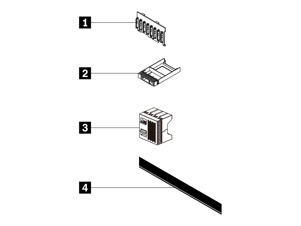 LENOVO ISG ThinkSystem V3 2U 8x2.5inch NVMe Backplane Gen5 Option Kit - Vorderansicht