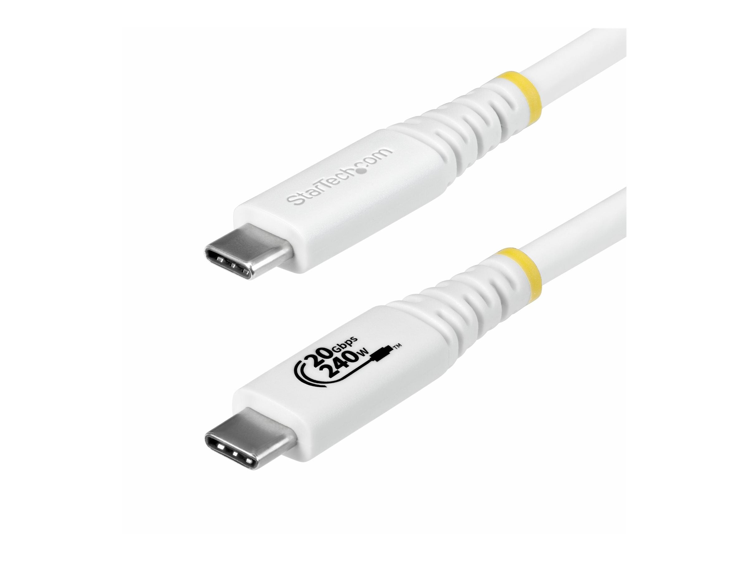 STARTECH.COM 2m USB4 Kabel 20Gbps USB-IF-zertifiziertes USB-C Kabel 240W PD EPR 4K 120Hz DP 2.1 TPE-Mantel Weiss