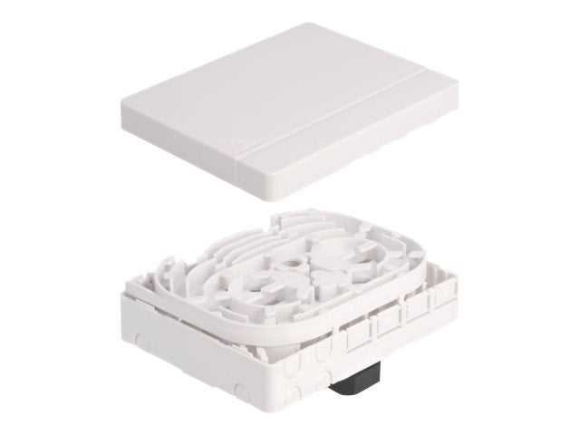 DELOCK LWL Anschlussdose für Hutschiene 4 x SC Simplex oder LC Duplex weiss
