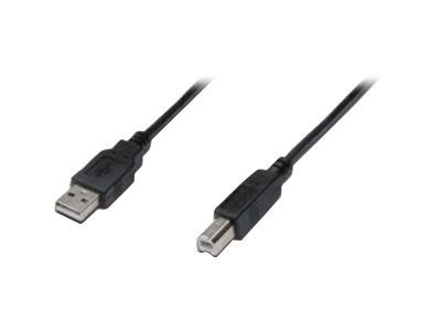 ASSMANN USB2.0 Anschlusskabel 5m USB A zu USB B - Vorderansicht