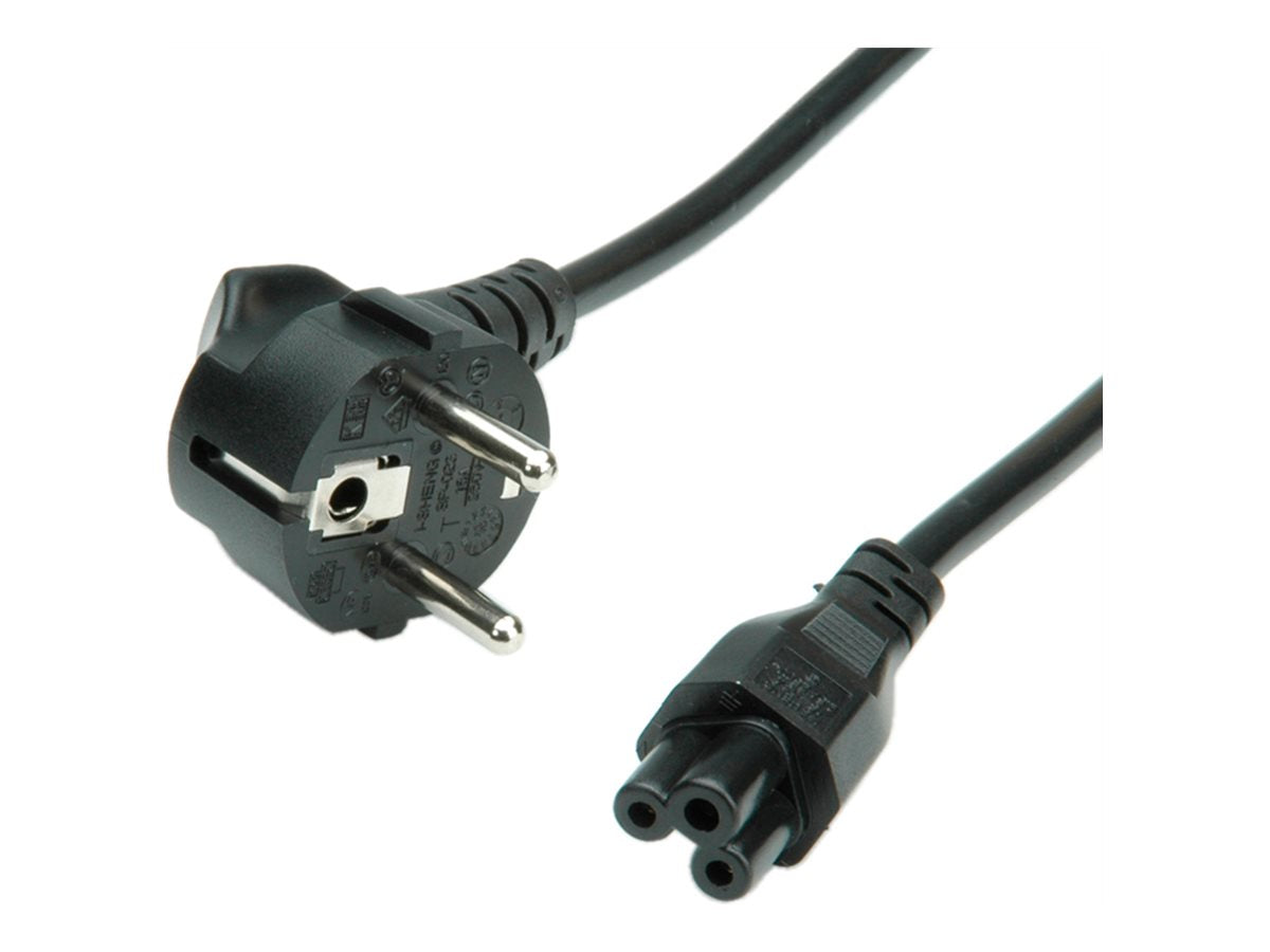 BACHMANN Kabel IEC C5 Steckdose auf CEE7 Stecker L 1m - Vorderansicht