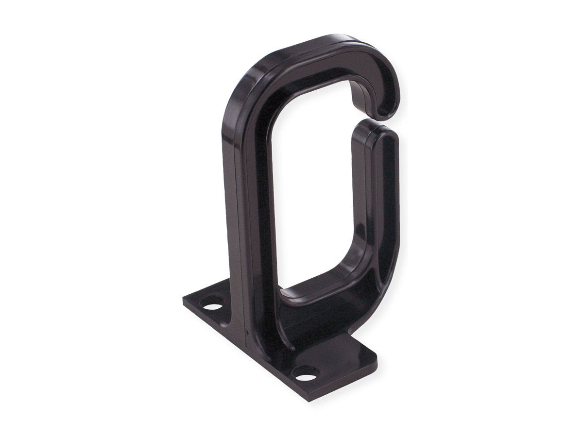 VALUE Kabelöse 40×80 mm Kunststoff schwarz - Vorderansicht