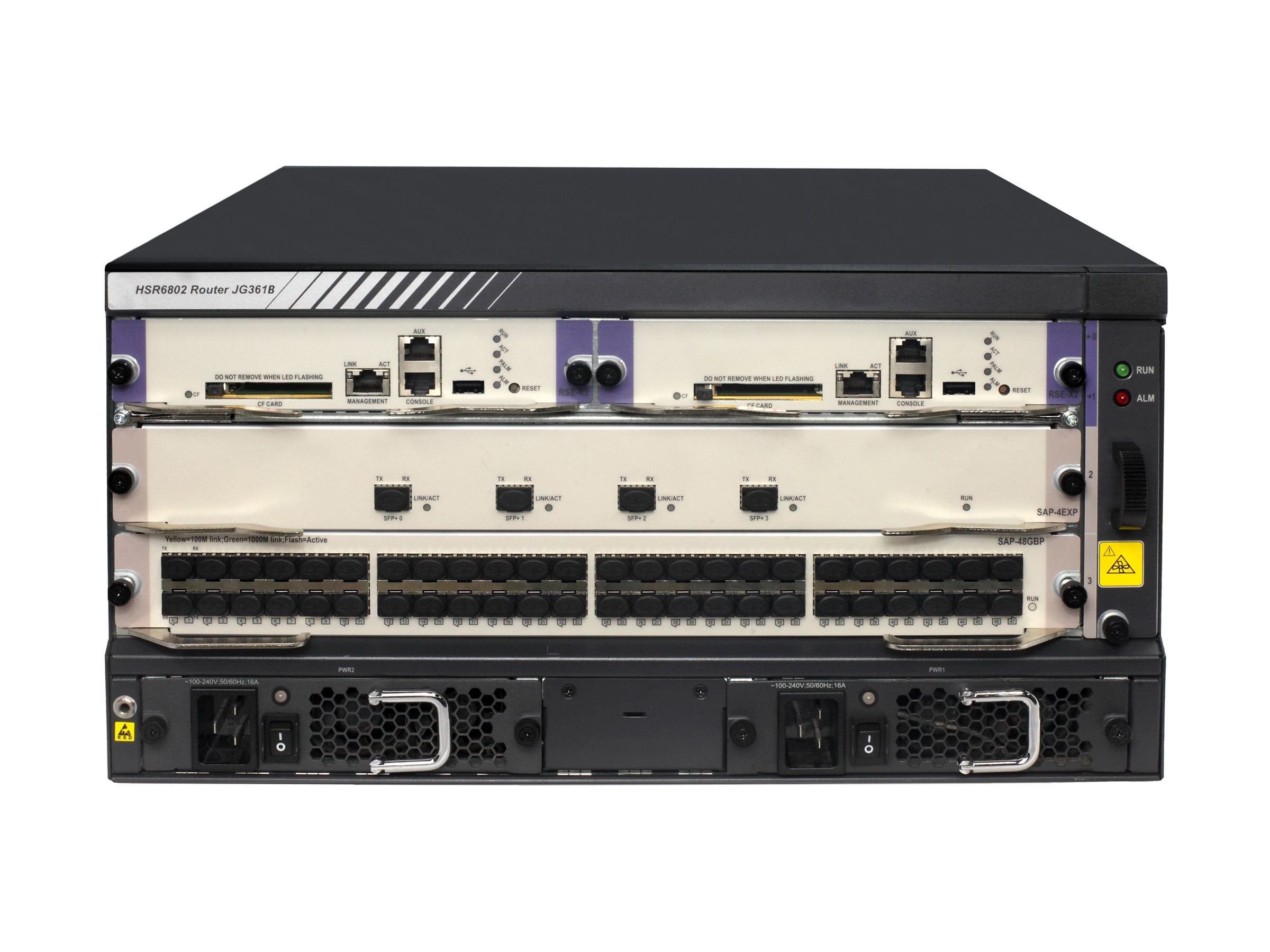 HPE FlexNetwork HSR6802 Router Chassis Vorderansicht