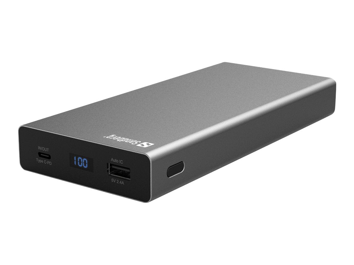 SANDBERG Powerbank USB-C PD 100W 20000 Vorderansicht