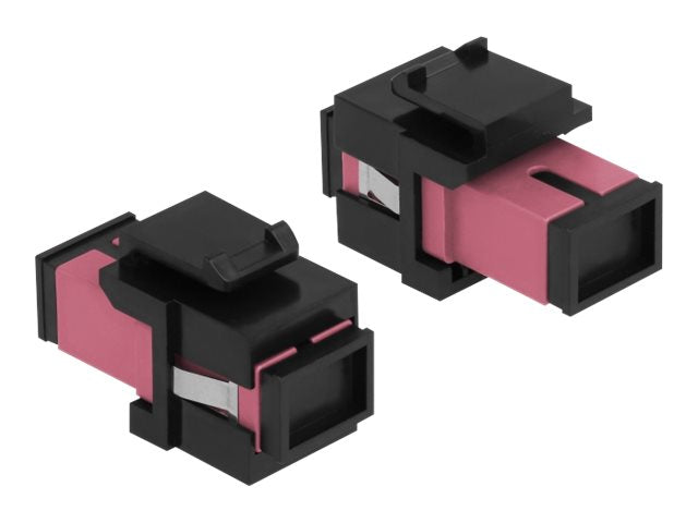 DELOCK Keystone Modul SC Simplex Buchse zu SC Simplex Buchse violett/schwarz