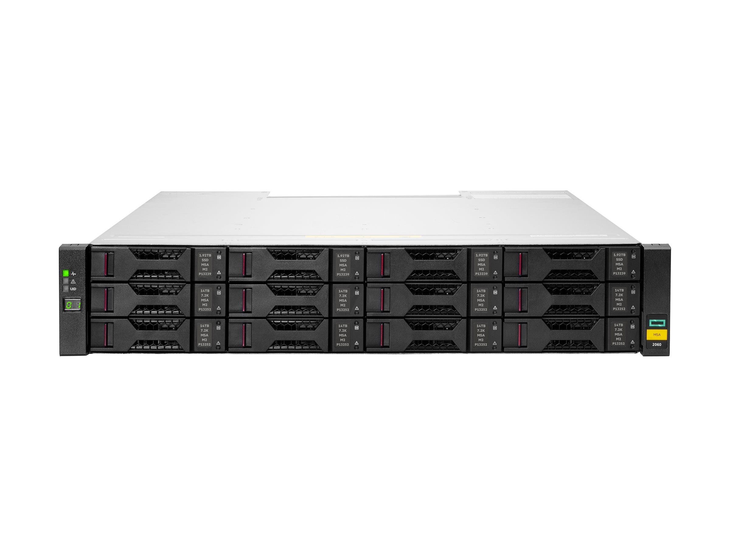 HPE MSA 2060 LFF 2x16Gb FC 4-port Controller disk-less Storage Array