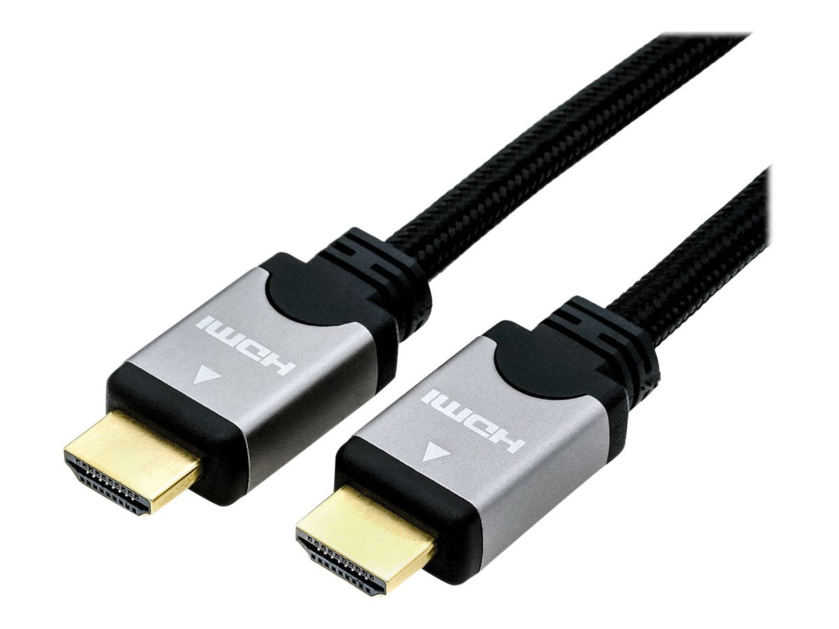 ROLINE HDMI High Speed Kabel mit Ethernet ST-ST schwarz / silber 2m