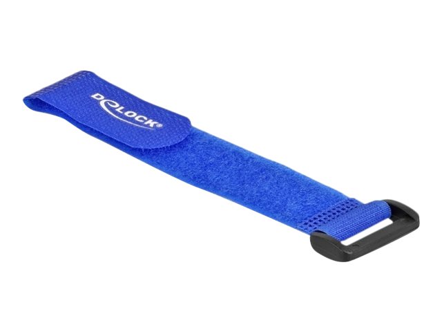 DELOCK Klett-Kabelbinder blau in Anwendung
