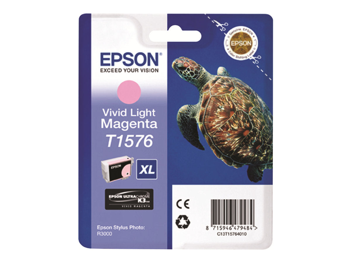 EPSON T1576 Tintenpatrone Vivid Light Magenta Vorderansicht