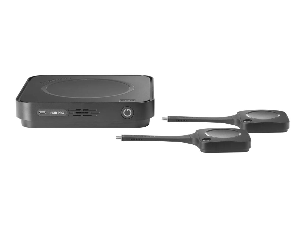 BARCO ClickShare Hub Pro EU mit 2 Buttons - Vorderansicht