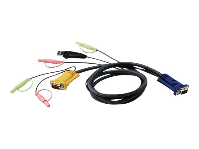ATEN 2L-5305U KVM Kabel VGA USB und Audio Vorderansicht