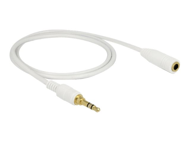 DELOCK Klinkenverlängerungskabel 3,5 mm 3 Pin Stecker zu Buchse 1 m - Vorderansicht