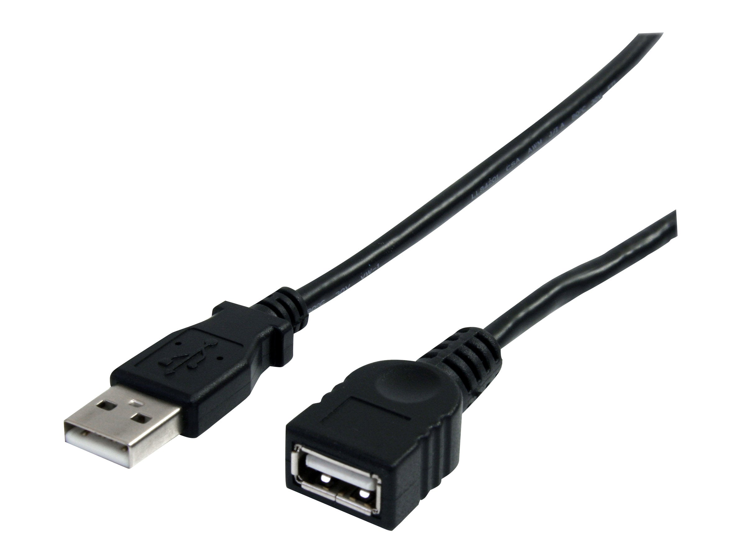 STARTECH.COM 10ft Black USB 2.0 Extension Cable A to A - Vorderansicht
