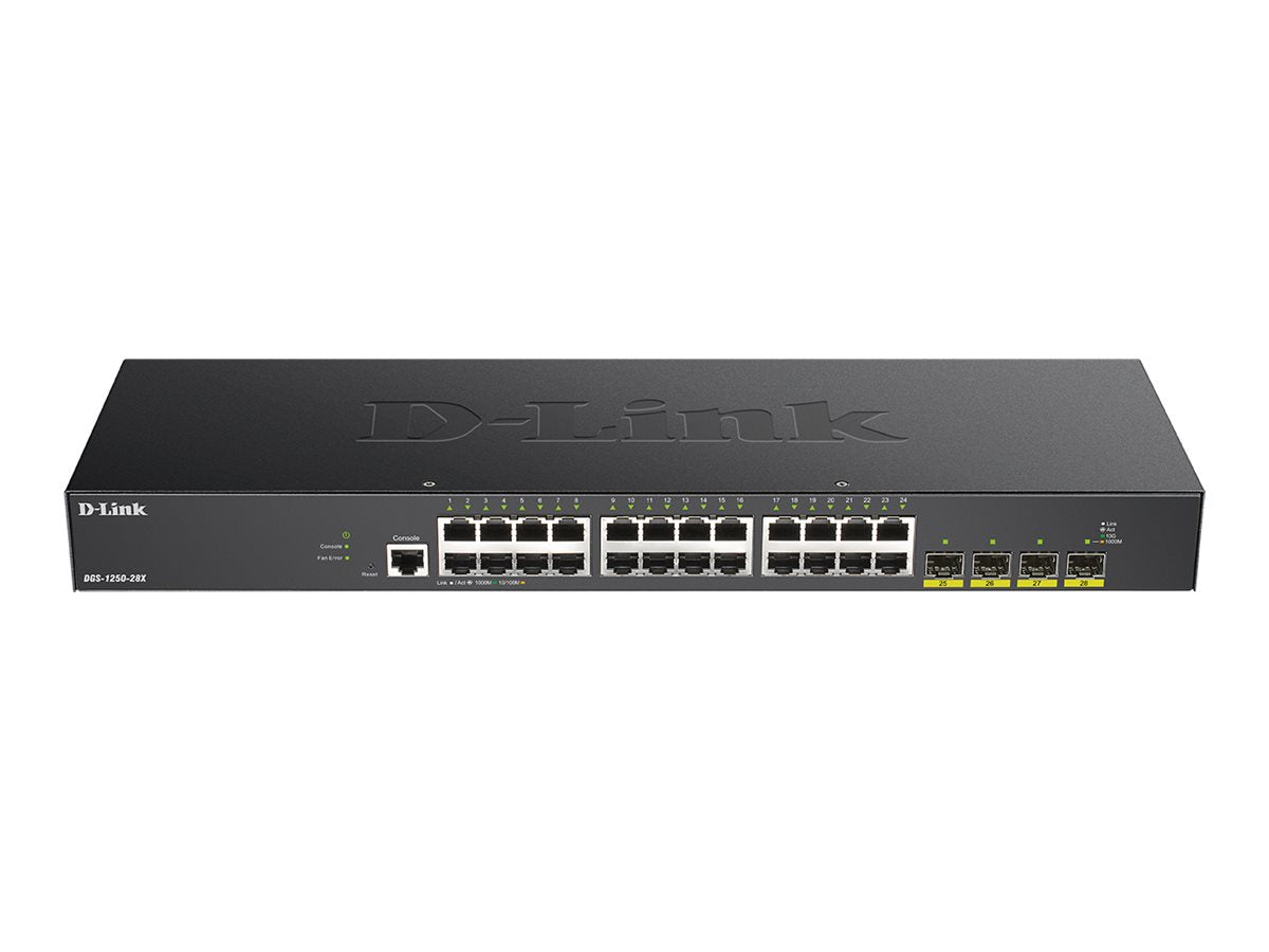 D-LINK DGS-1250-28X/E 28-Port Smart Managed Gigabit Switch Rückansicht